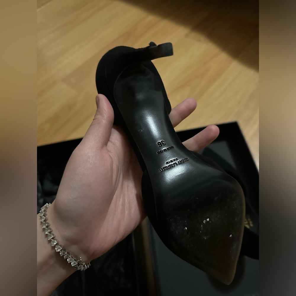 Yves Saint Laurent YSL black suede D'orsay heels size 36 - Picture 6 of 12